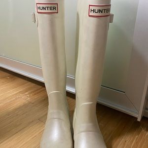 HUNTER rainboots pearly off white
